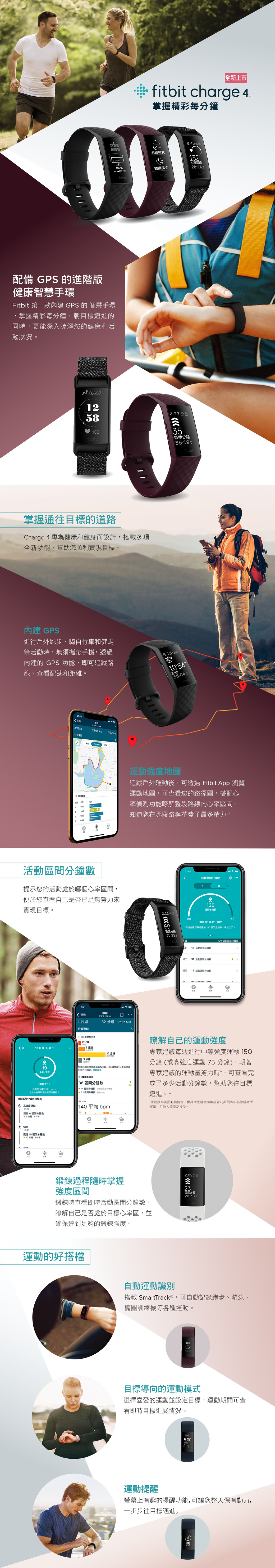 Fitbit Charge 4 進階健康智慧手環- PChome 24h購物